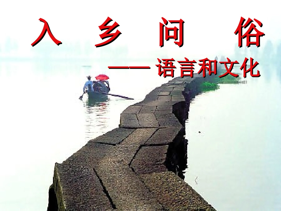 入乡随俗-语言与文化(田)_第2页