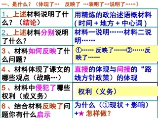 中考政治答题方法复习
