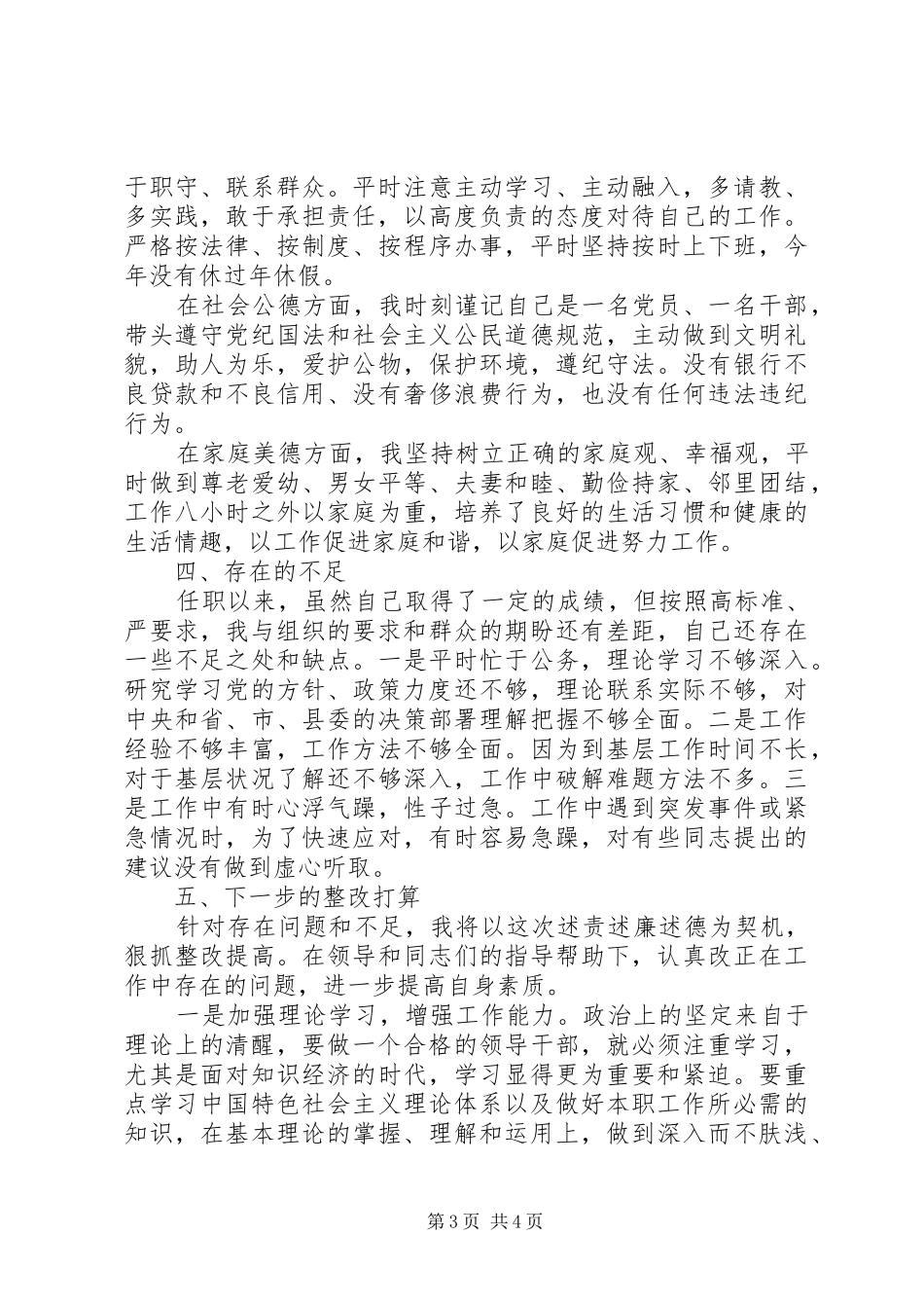 XX年乡镇镇长述职述廉报告_第3页