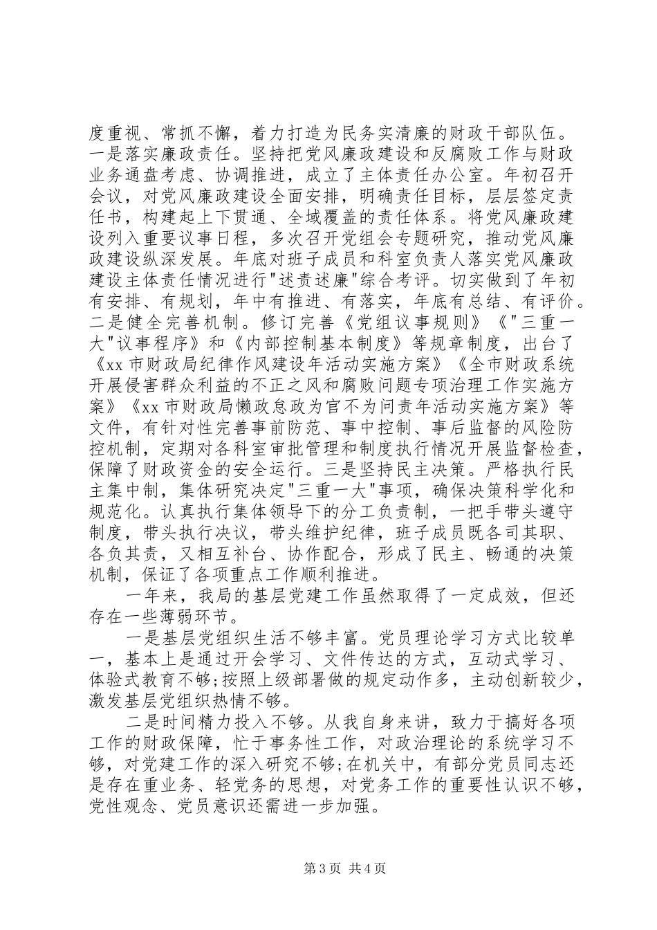 财政局党建述职报告_第3页
