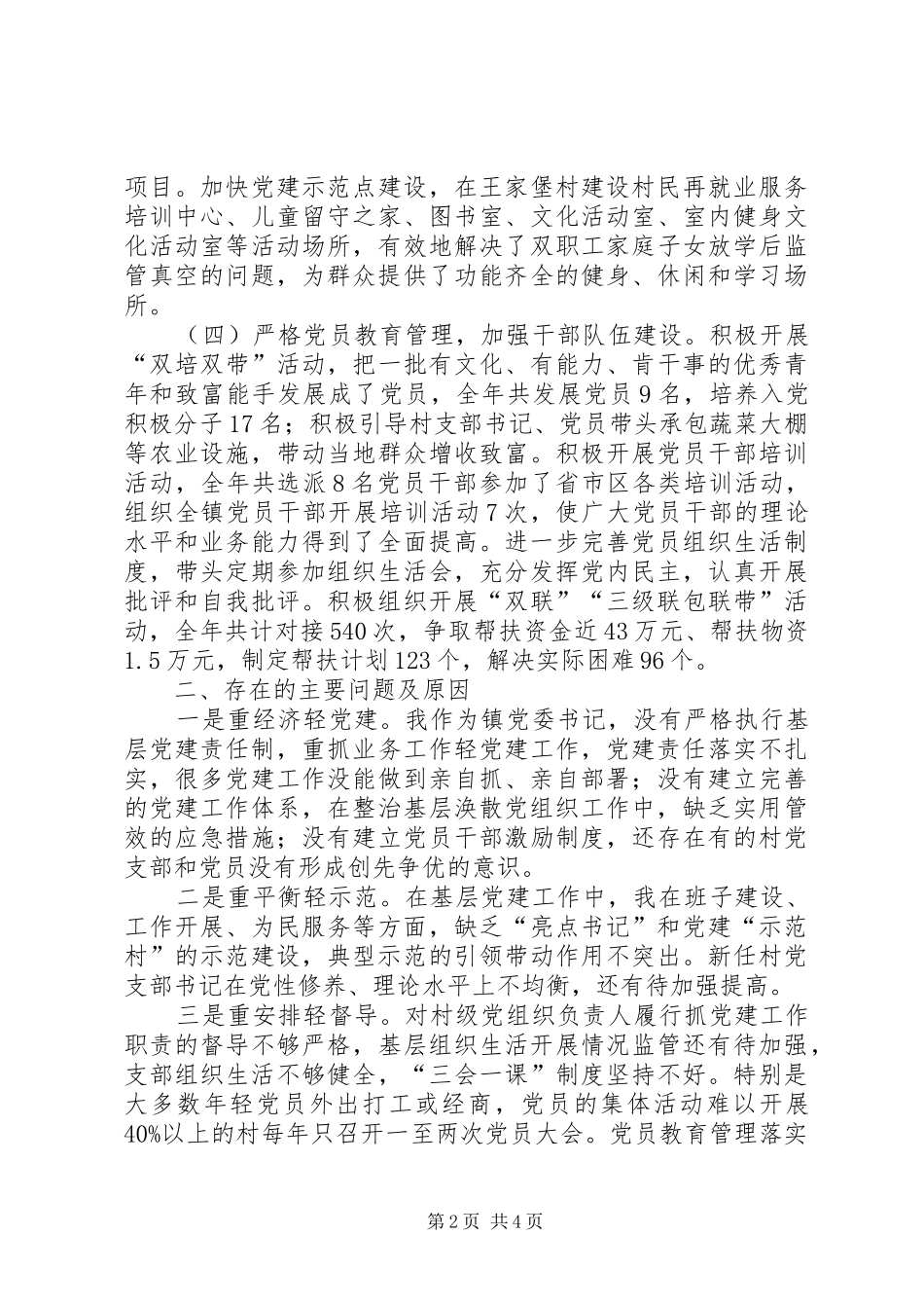 乡镇党委副书记、镇长述职报告_第2页