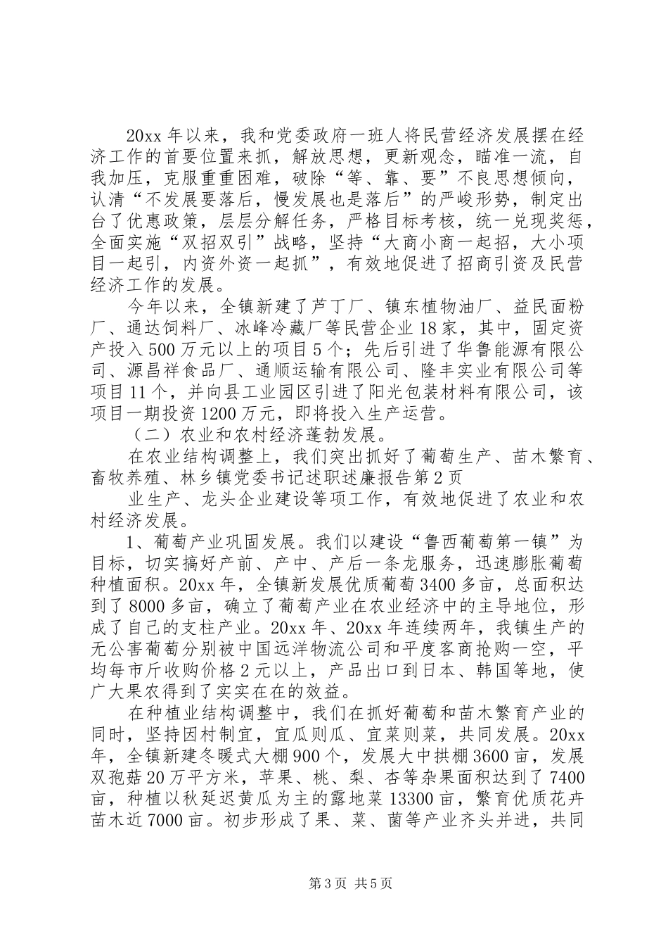 乡镇党委书记述职述廉报告 (31)_第3页