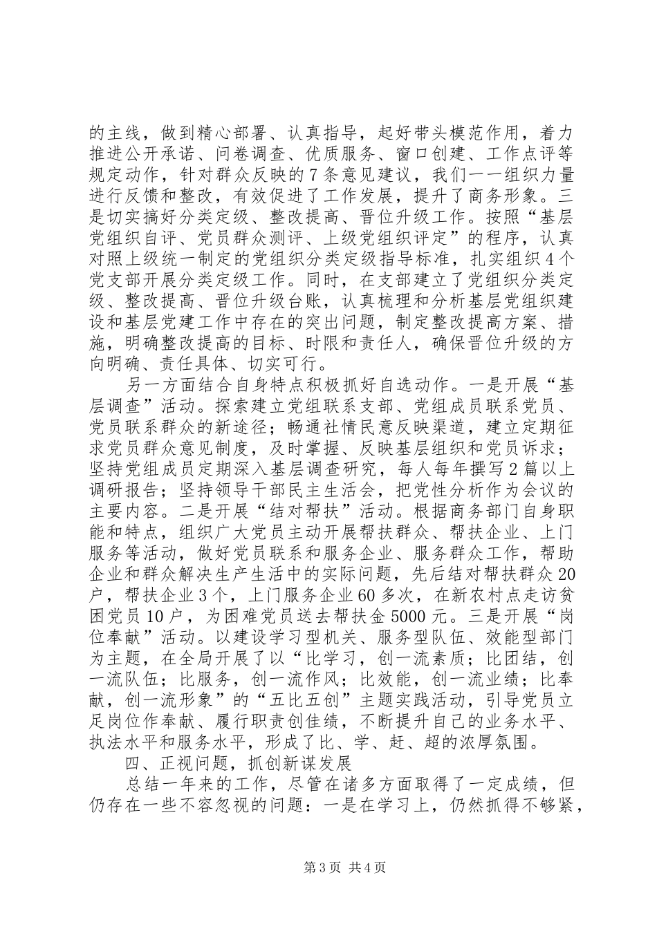 市商务局党组书记个人述职报告_第3页