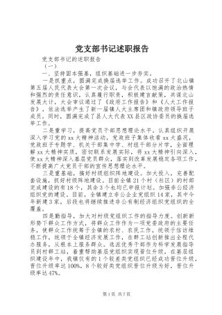 党支部书记述职报告 (25)