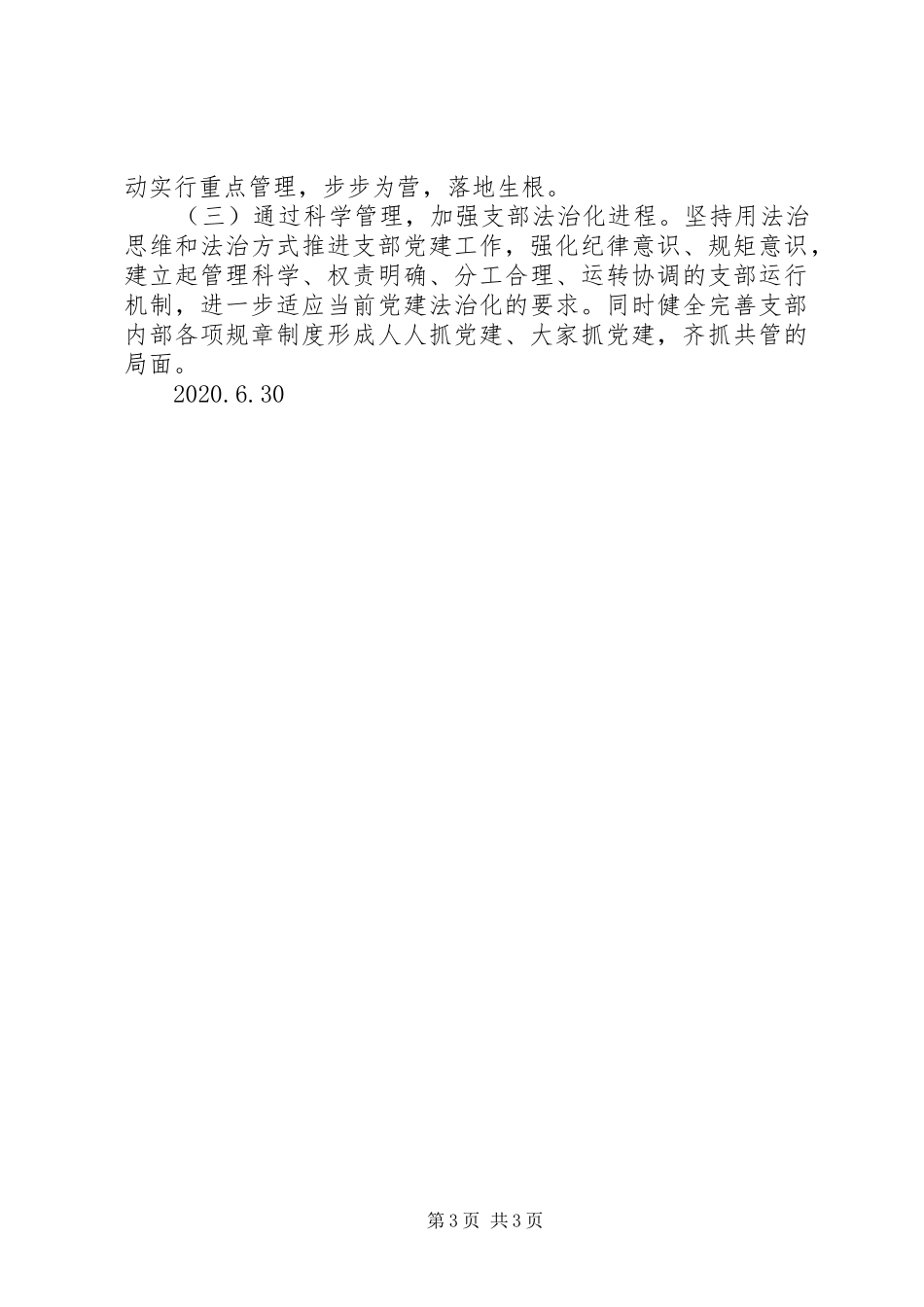 XX年党支部书记党建述职报告_第3页