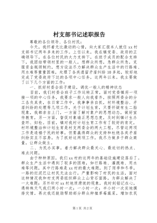 村支部书记述职报告 (26)