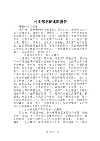 村支部书记述职报告 (28)