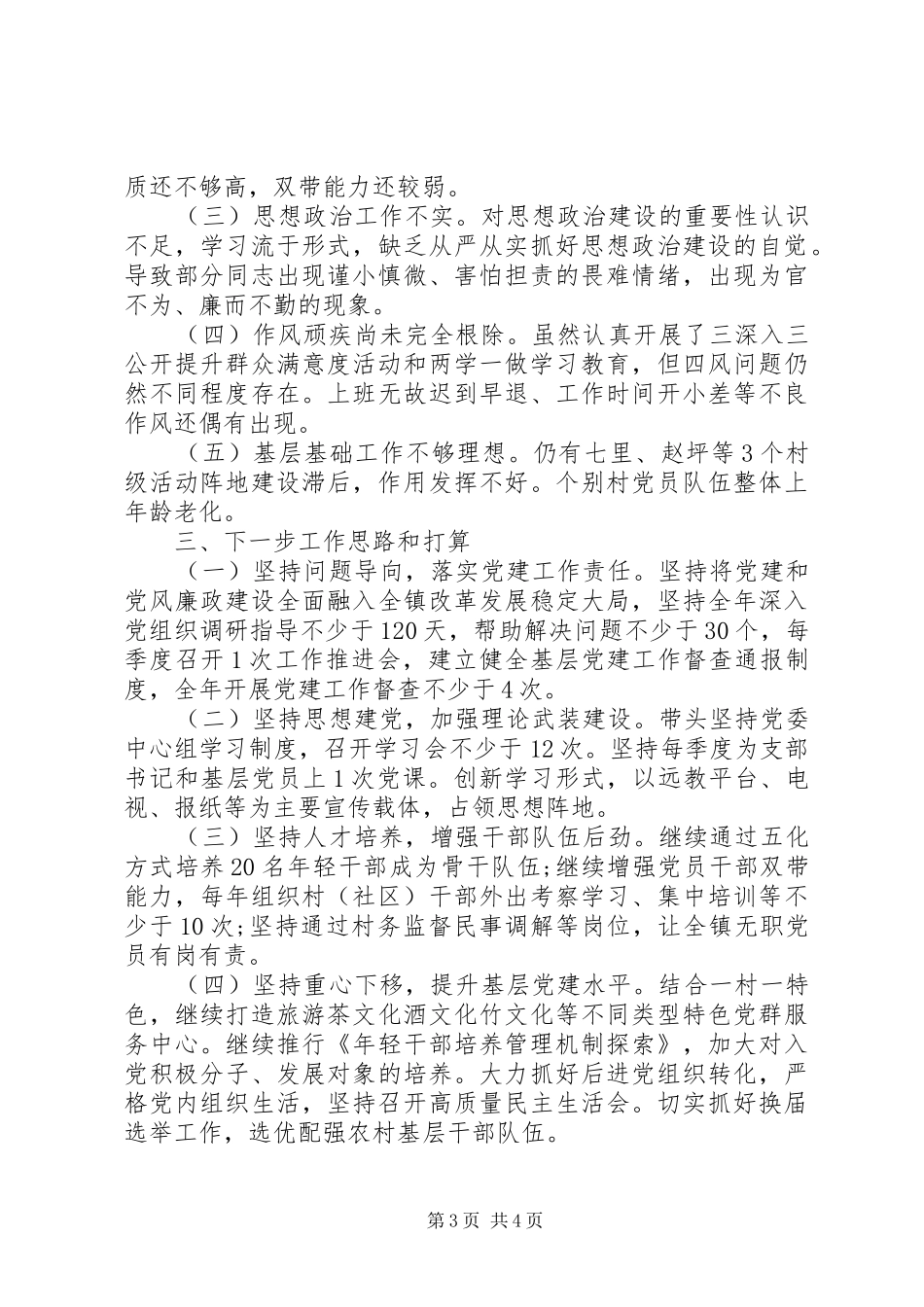 党委书记20XX年抓党建工作述职报告_第3页