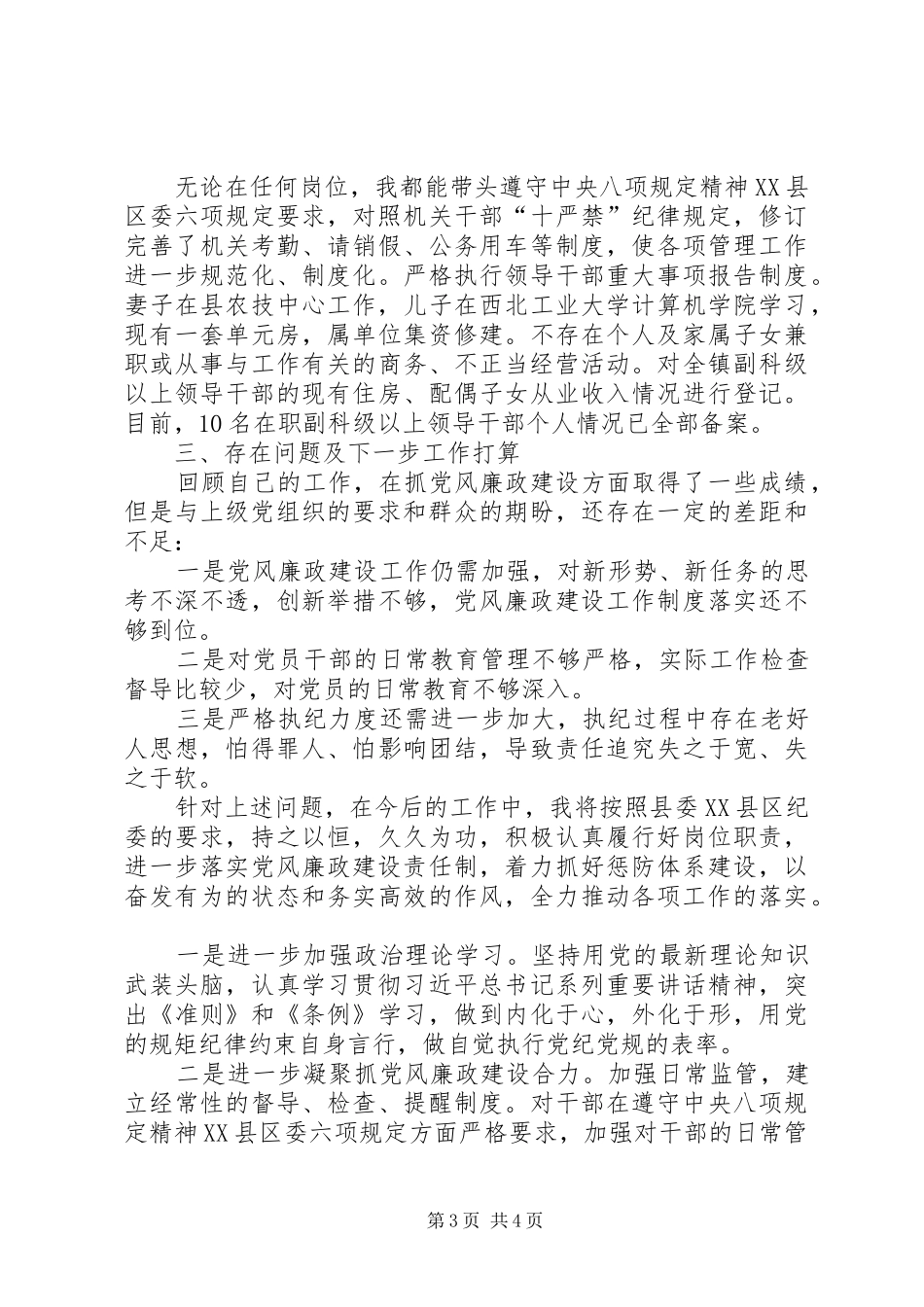 XX年乡镇党委书记述职述廉报告_第3页