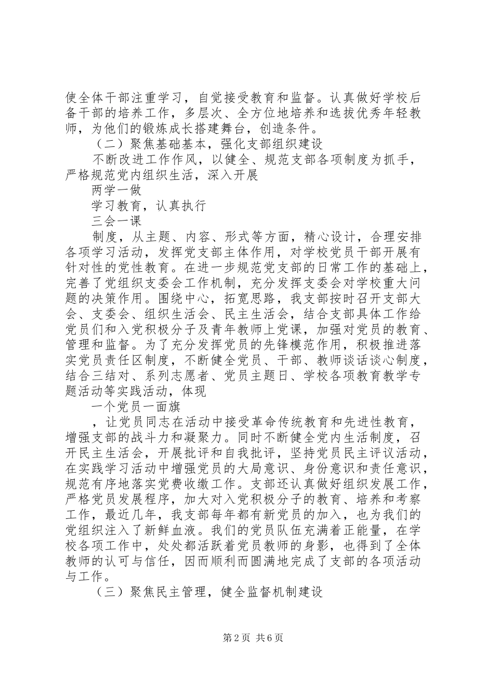 XX年度基层党建责任制述职评议报告_第2页