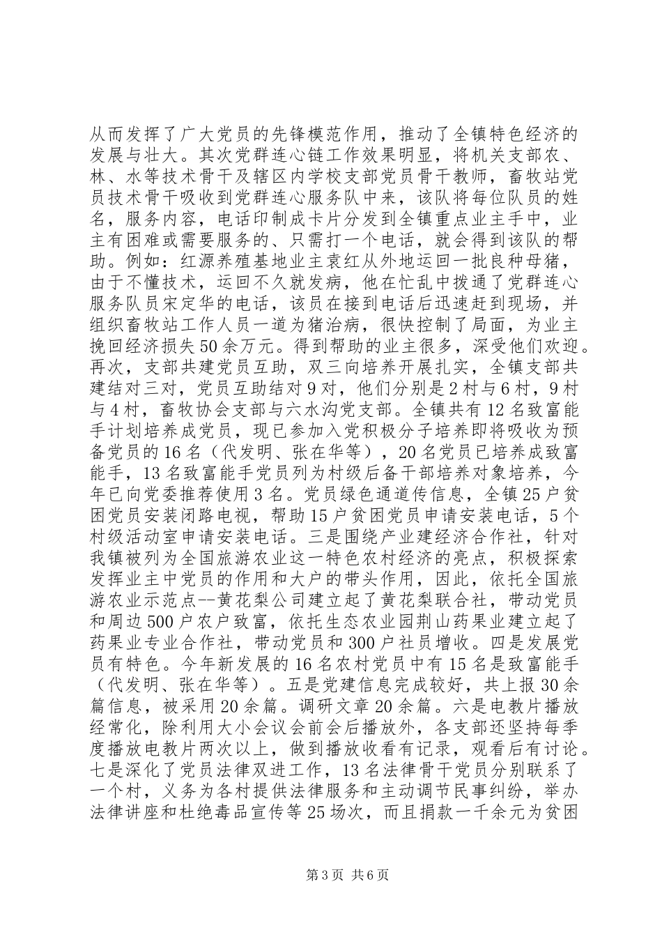 乡镇党群副书记纪委书记书记述职报告_第3页