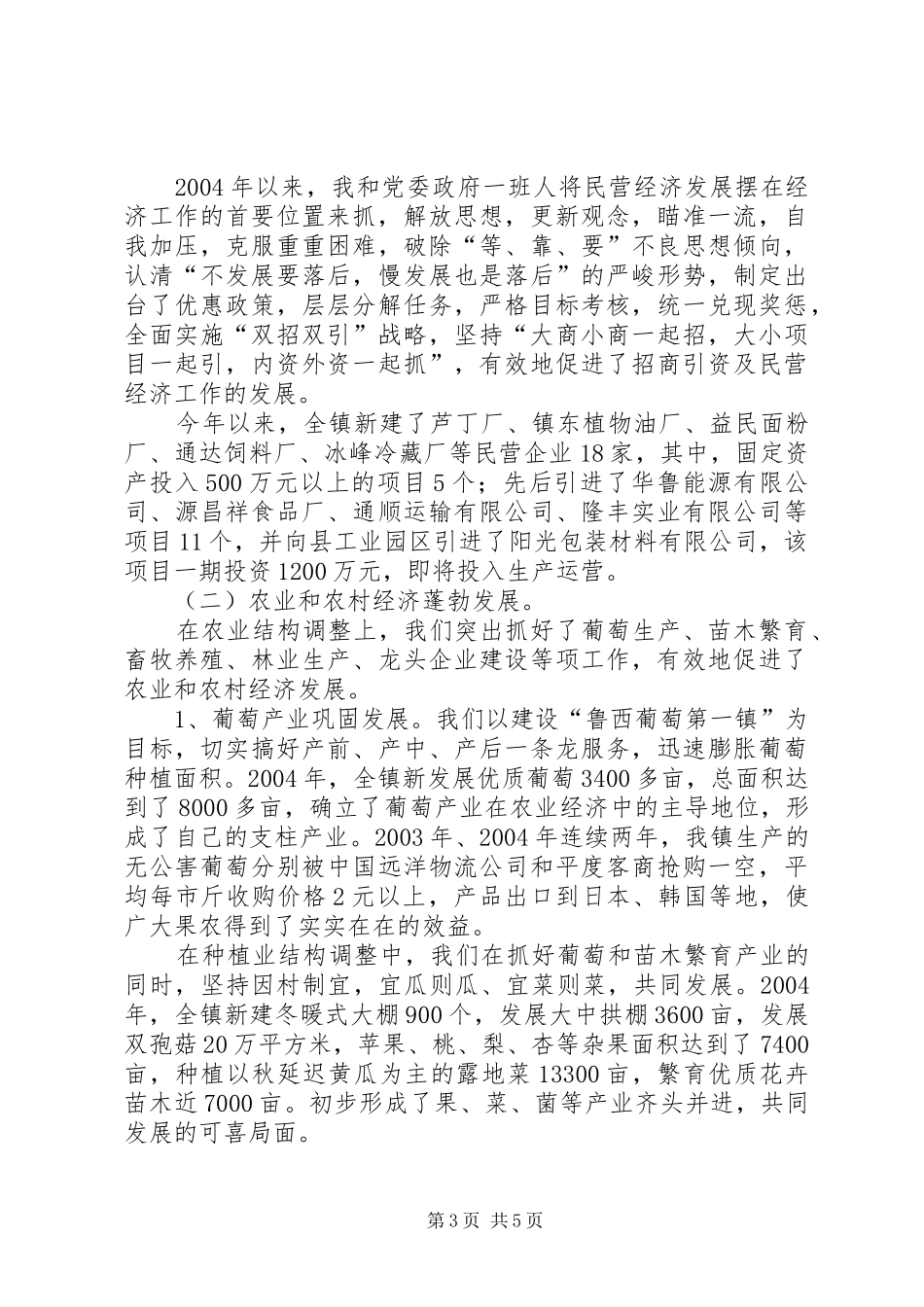 乡镇党委书记述职述廉报告2_第3页