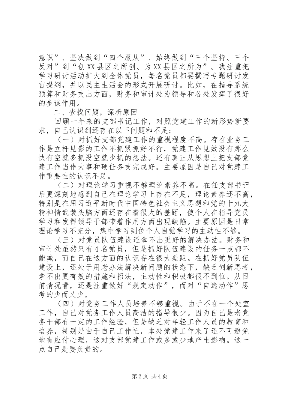 XX年支部书记抓基层党建工作述职报告_第2页
