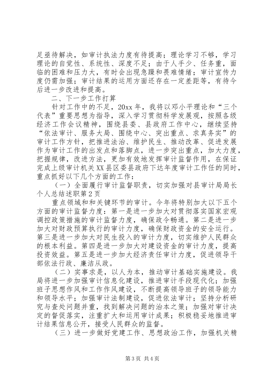 县审计局局长个人总结述职_第3页