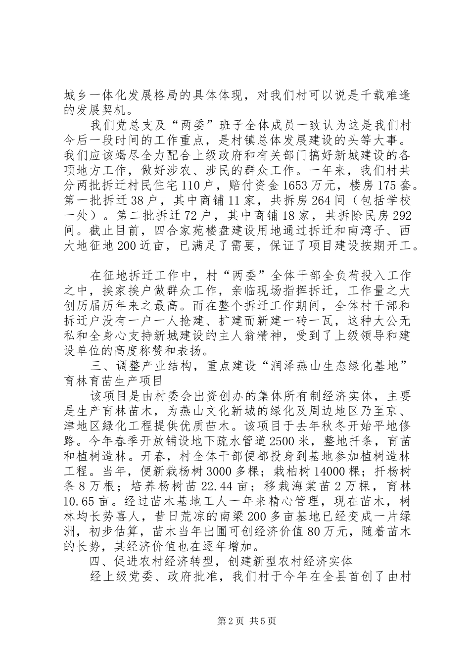 XX年村党支书记述职报告_第2页