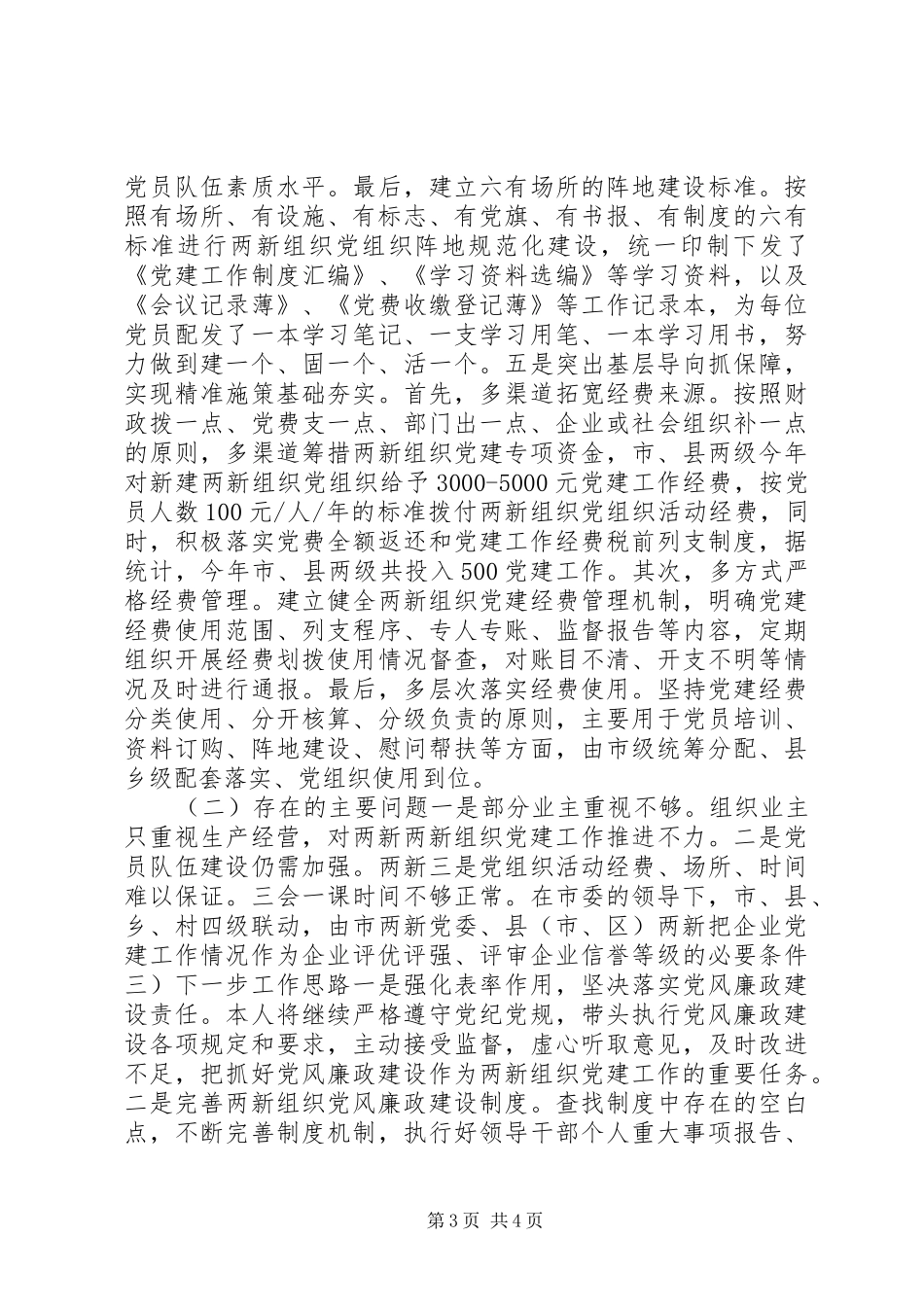 党委书记抓基层党建述职报告_第3页