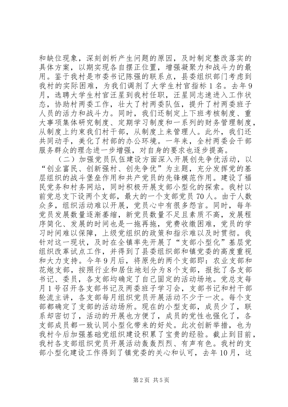 某村党总支第一书记述职报告_第2页