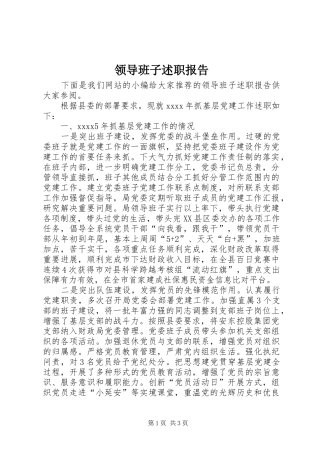 领导班子述职报告 (28)