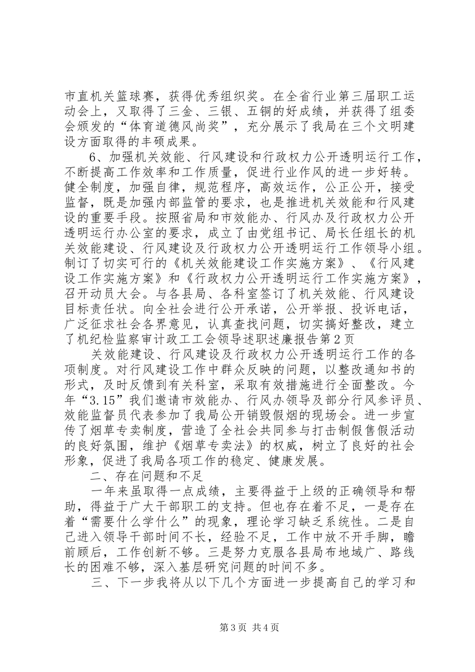 纪检监察审计政工工会领导述职述廉报告_第3页