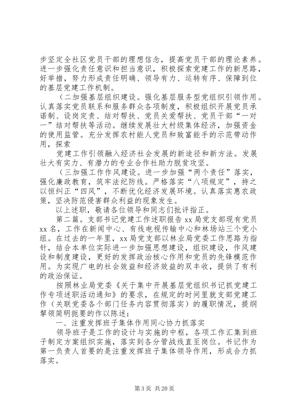 社区支部书记党建工作述职报告(精)★_第3页