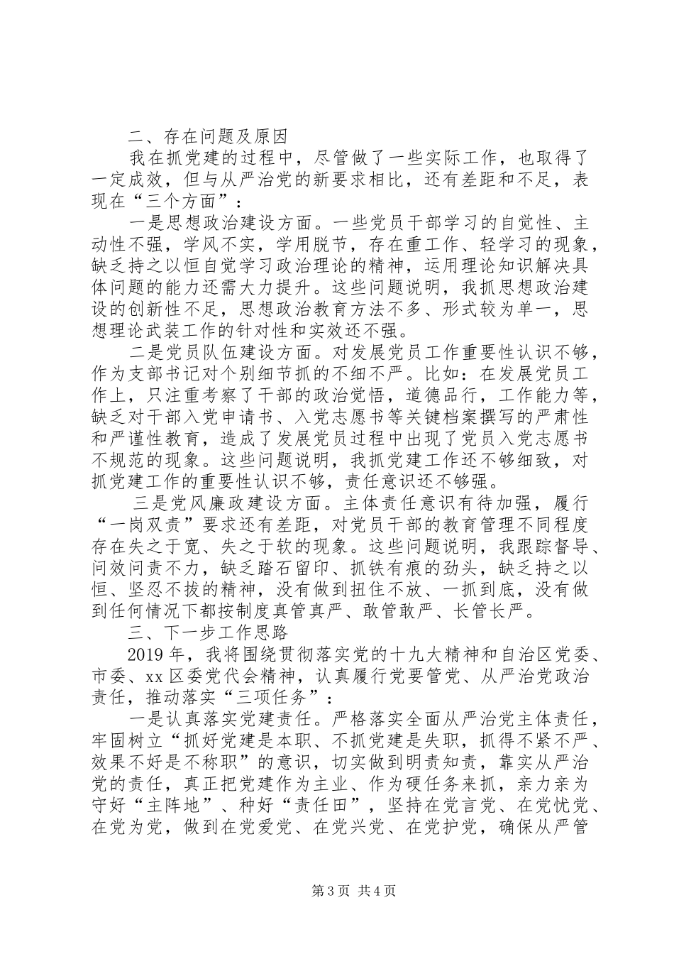 XX年金融办党支部书记抓党建工作述职报告_第3页