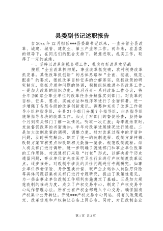 县委副书记述职报告 (13)