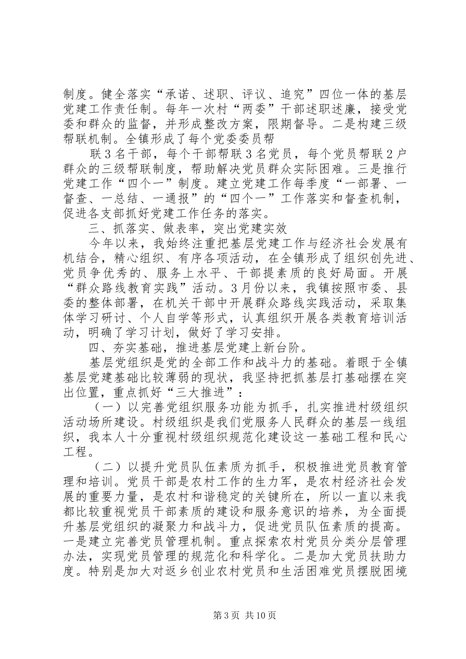 乡镇党委书记述职报告 (27)_第3页