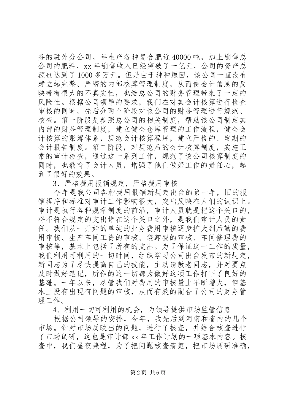 （审计）XX年述职报告_第2页