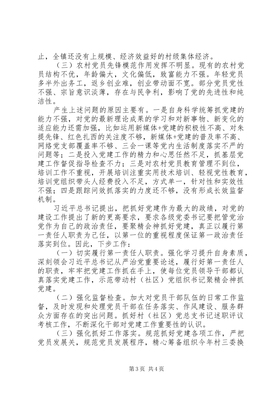 某局书记抓基层党建工作述职报告_第3页