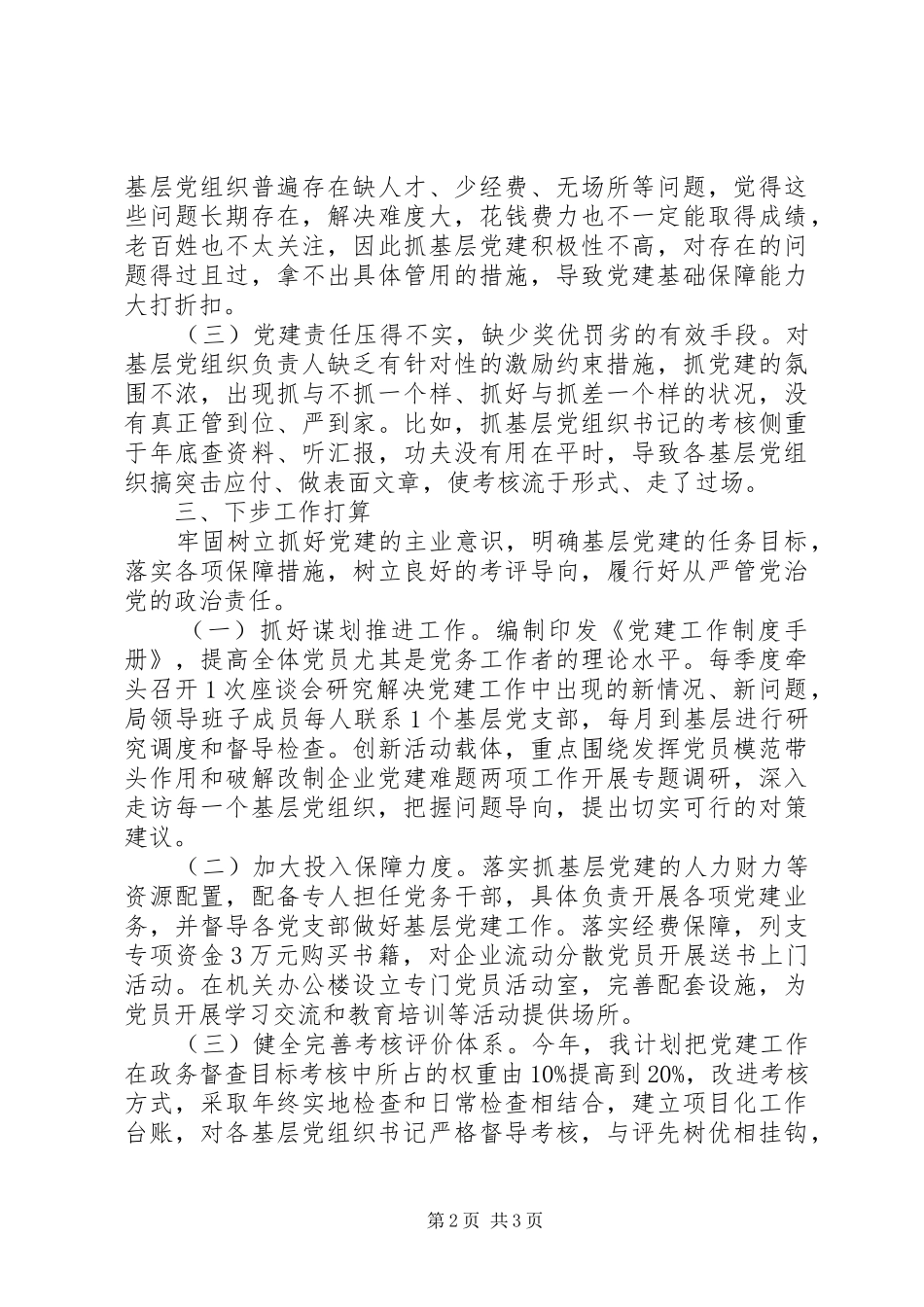 XX年局长书记基层党建工作述职报告_第2页