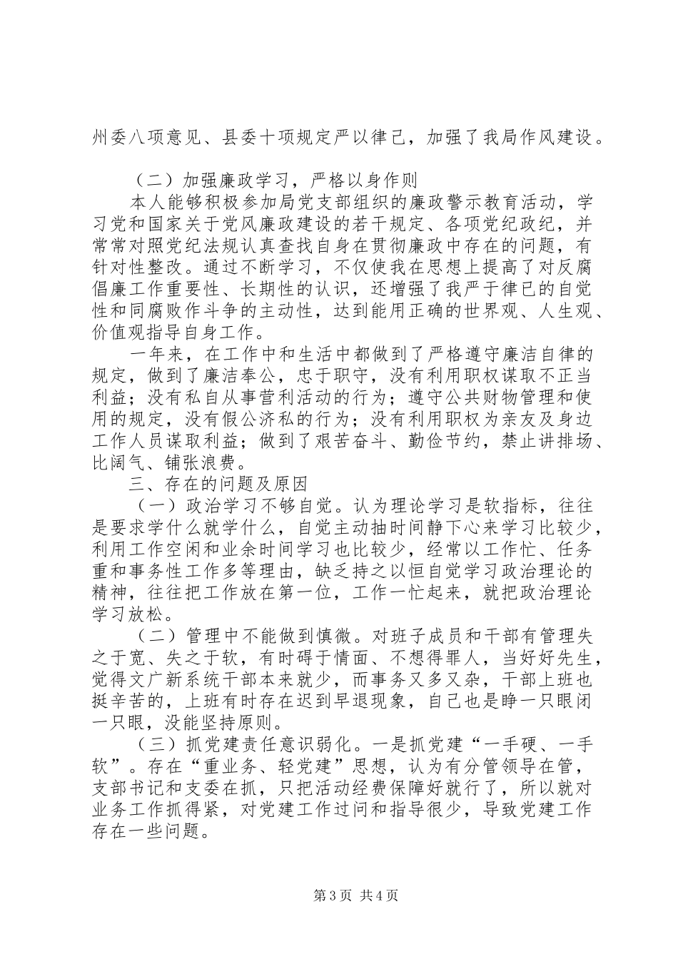 XX年党组书记个人述职报告_第3页