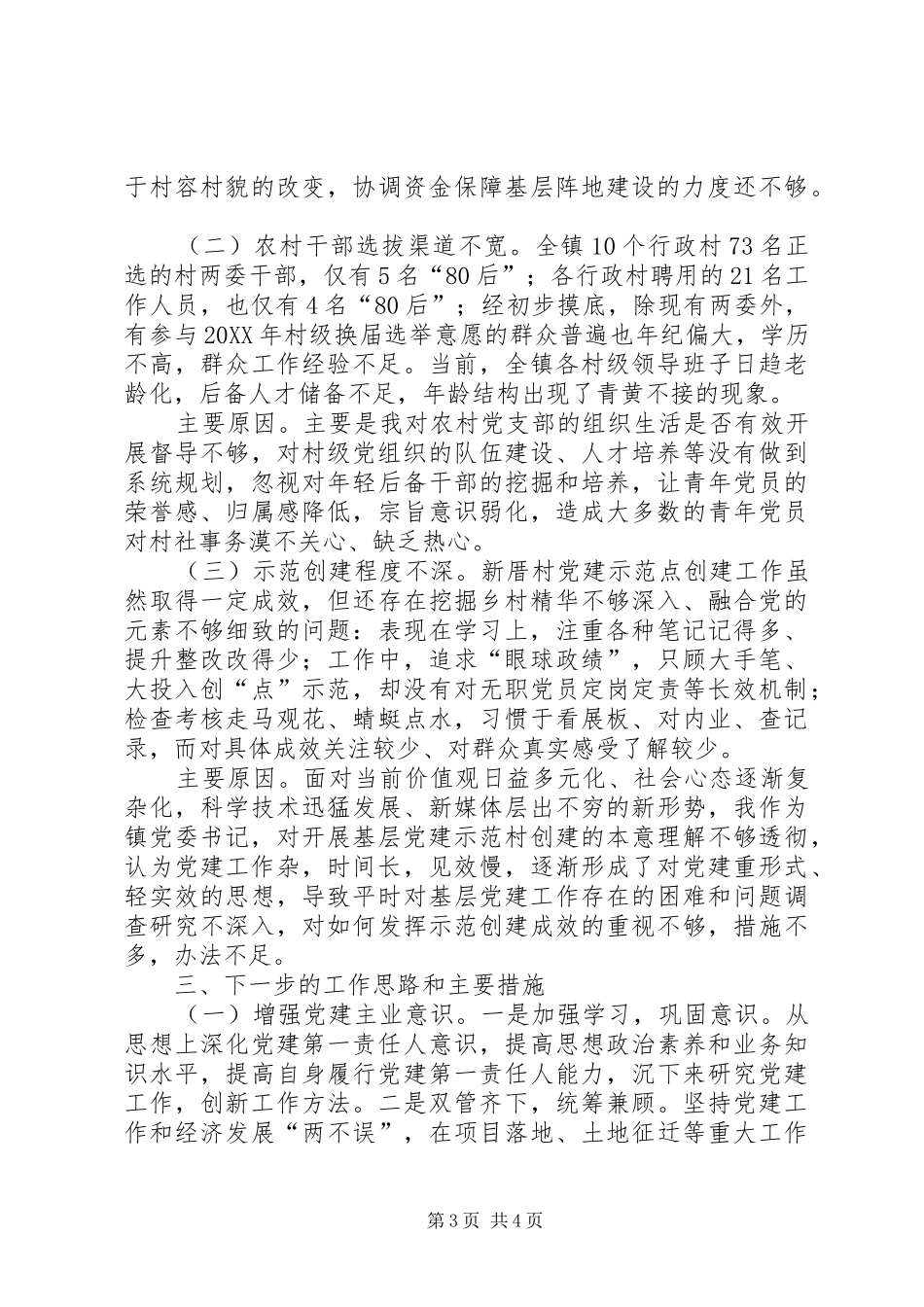 党委书记基层党建工作述职报告_第3页