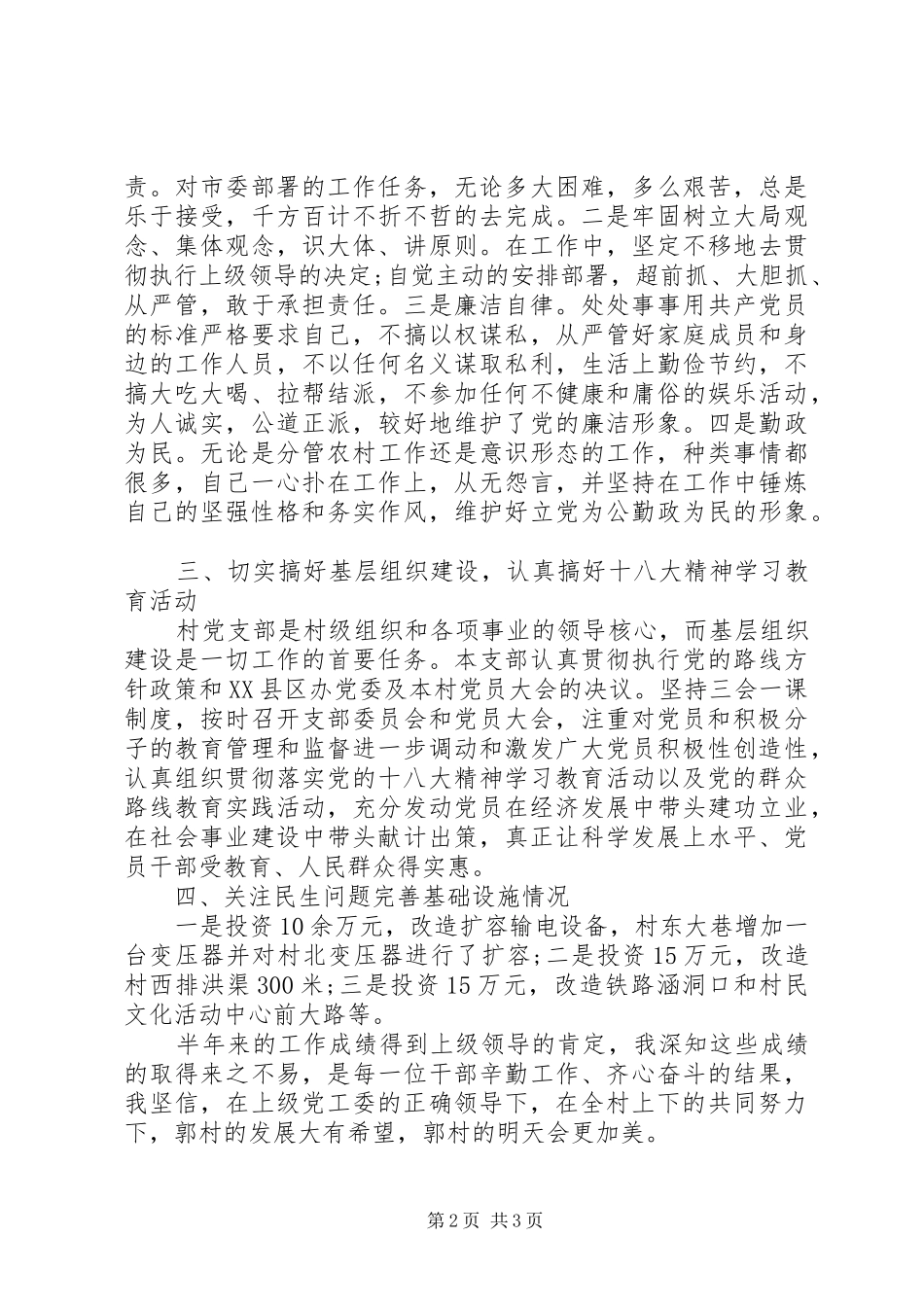 书记的个人述职述廉报告20XX年_第2页