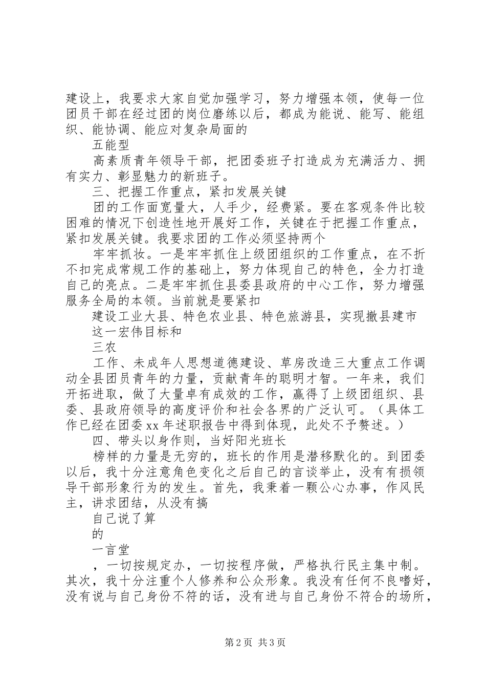 团县委书记XX年述职报告_第2页