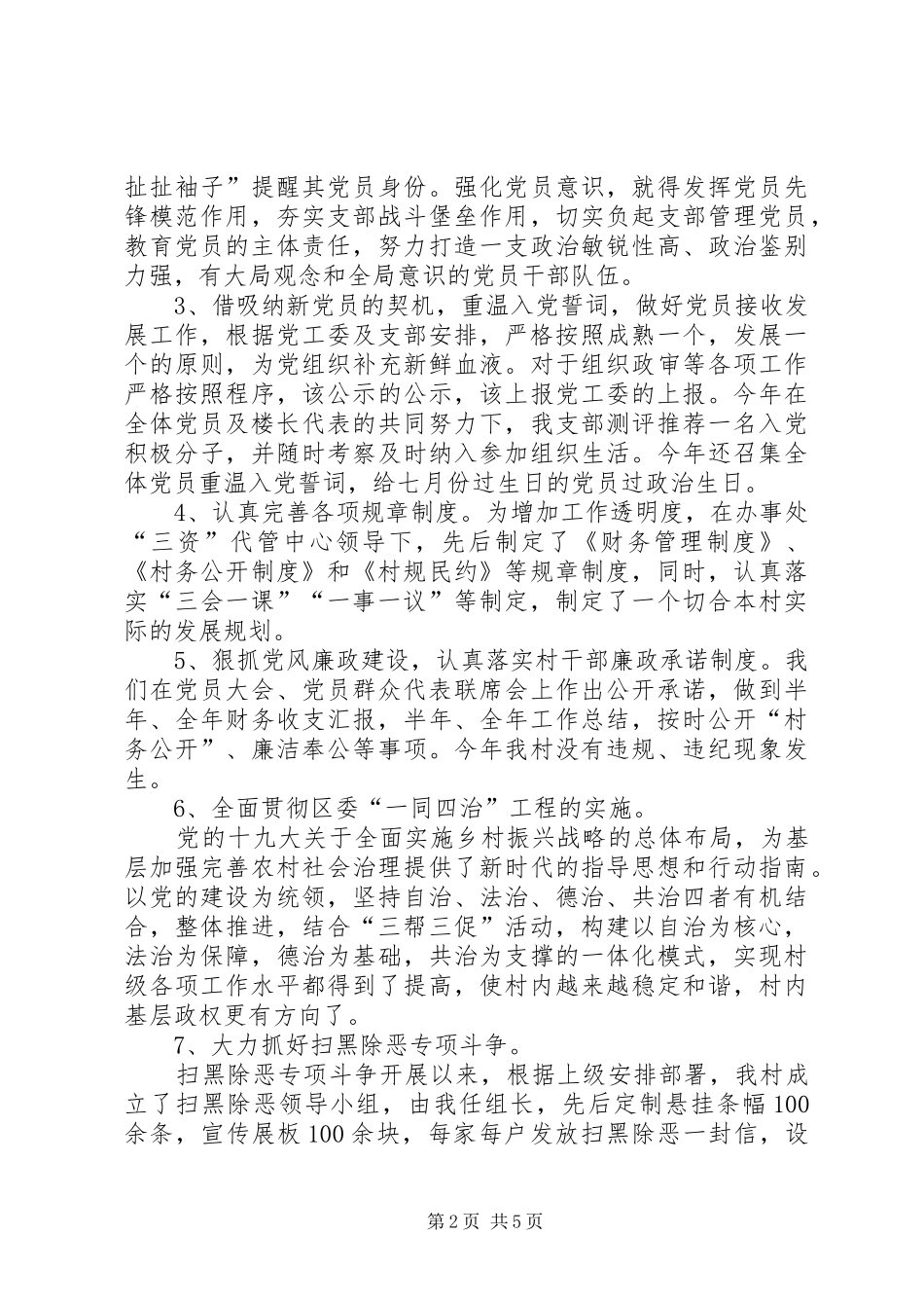 XX年村党支部书记党建述职汇报_第2页