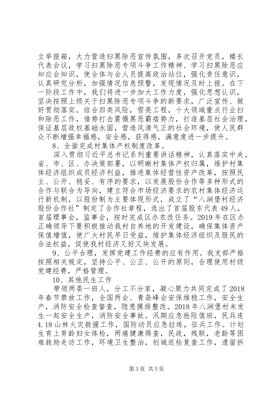 XX年村党支部书记党建述职汇报_第3页