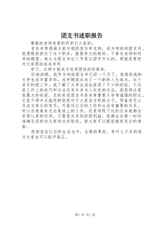 团支书述职报告