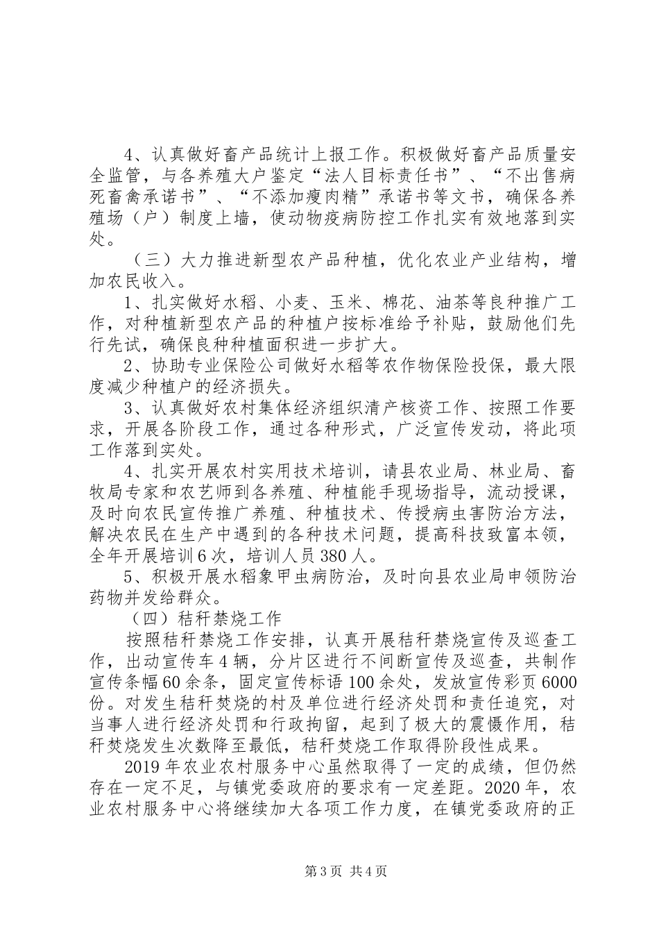 农业农村服务中心述职报告_第3页