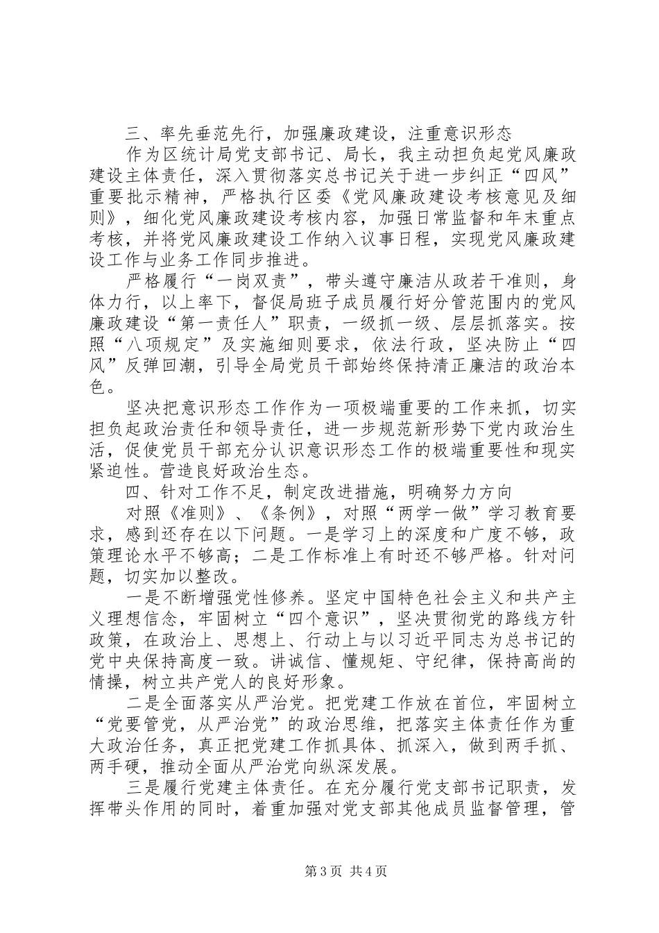 统计局党支部书记、局长述职述廉报告_第3页