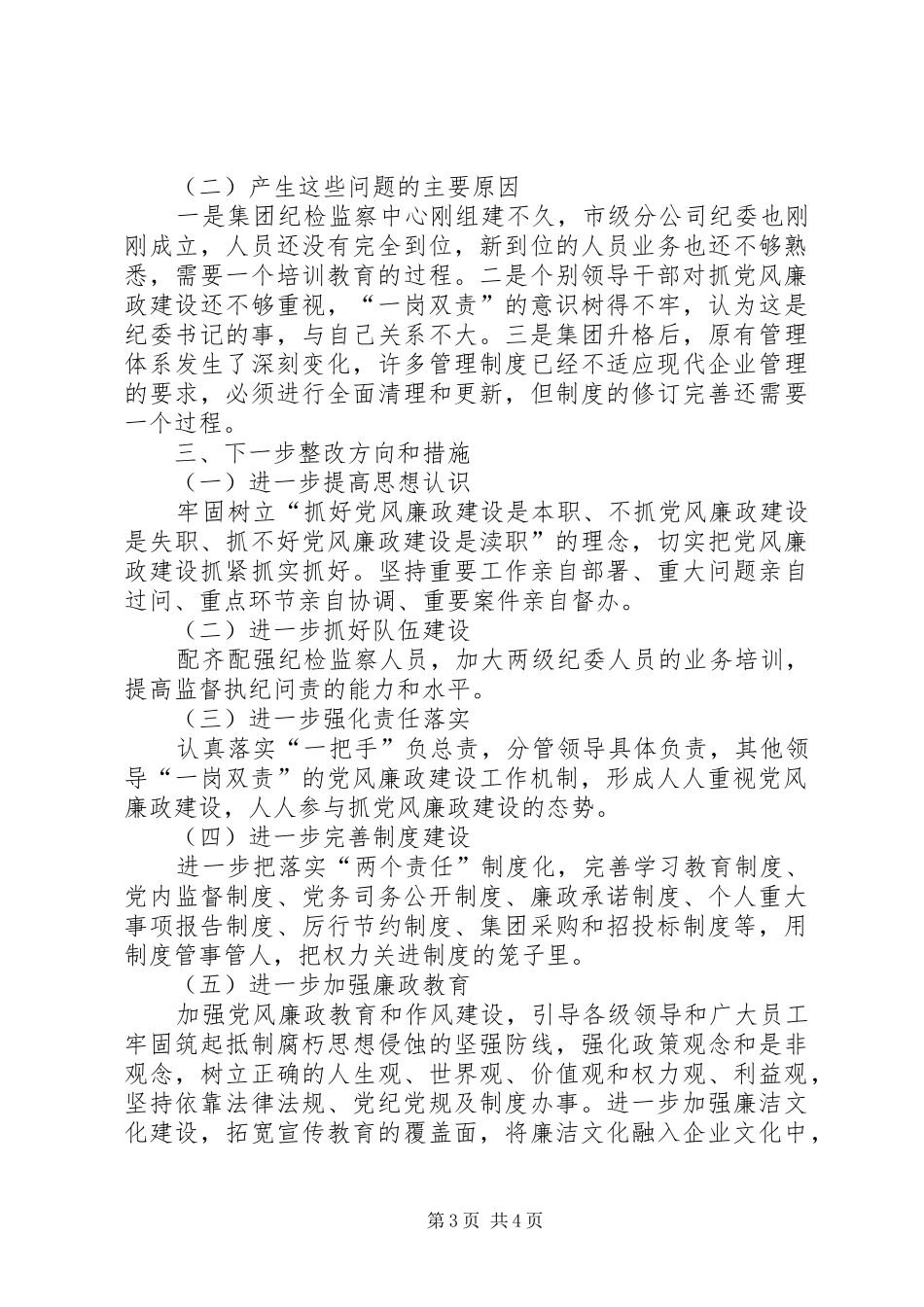 XX年度落实全面从严治党（党风廉政建设）主体责任述职报告_第3页