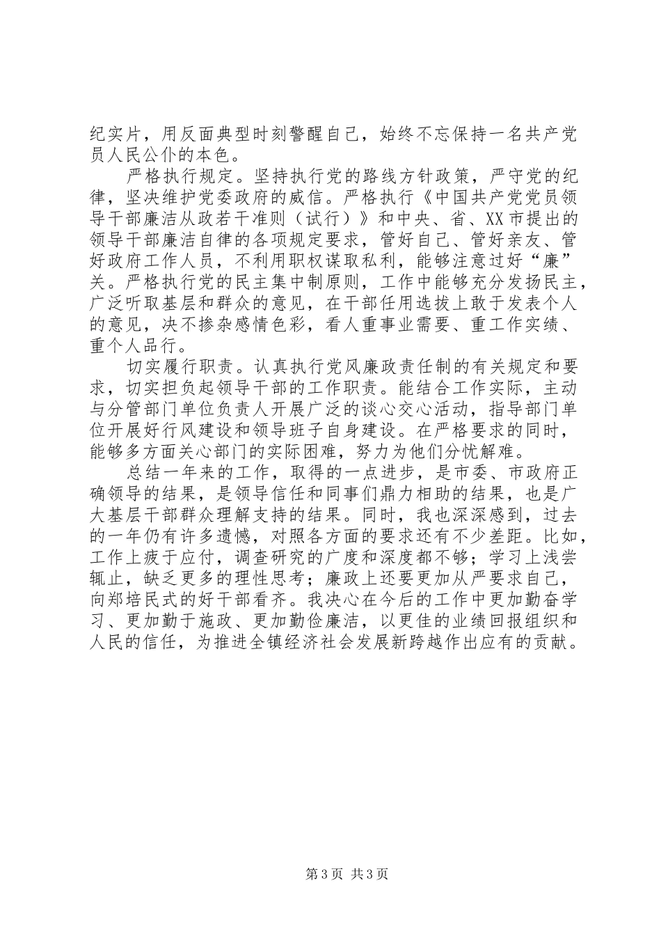 （镇长）某年述职述廉报告_第3页