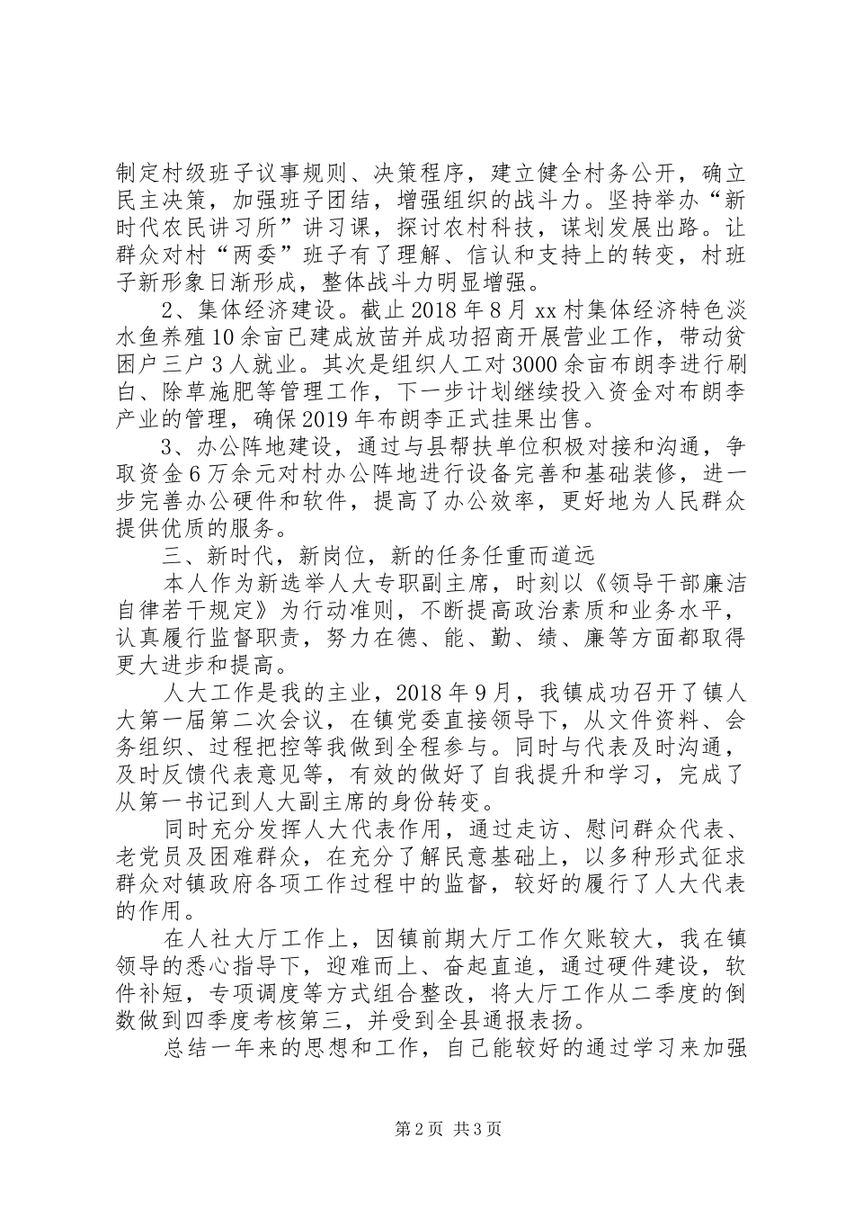 乡镇副职述职述廉报告_第2页