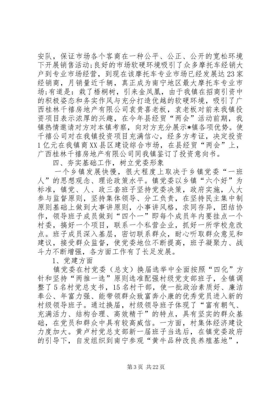 乡镇党委班子述职报告_第3页