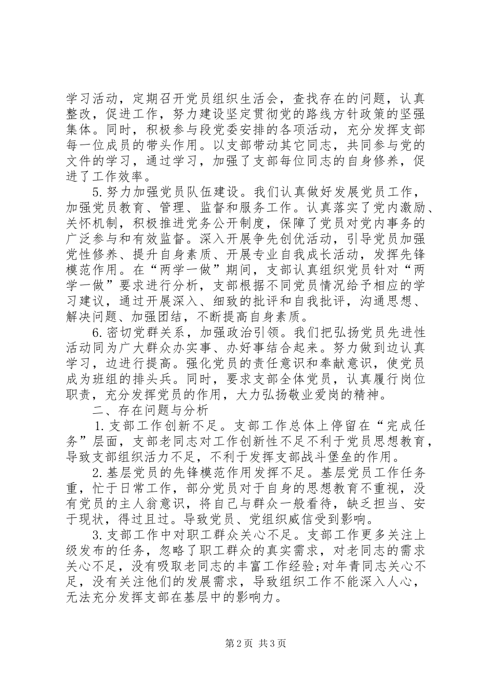 党支部书记述职报告 (13)_第2页