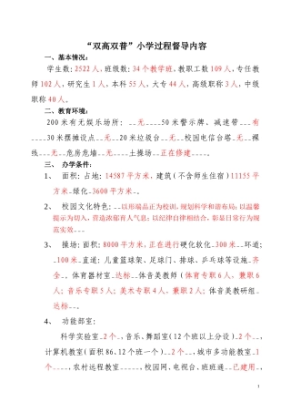 双高双普小学过程督导内容