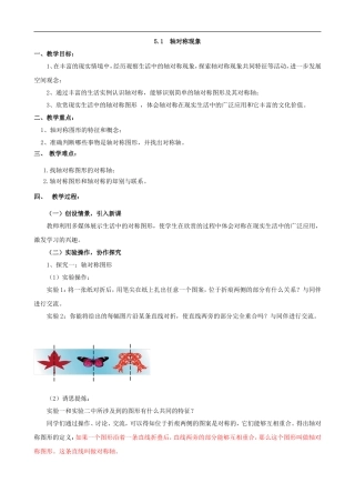 5.1《轴对称现象》教学设计