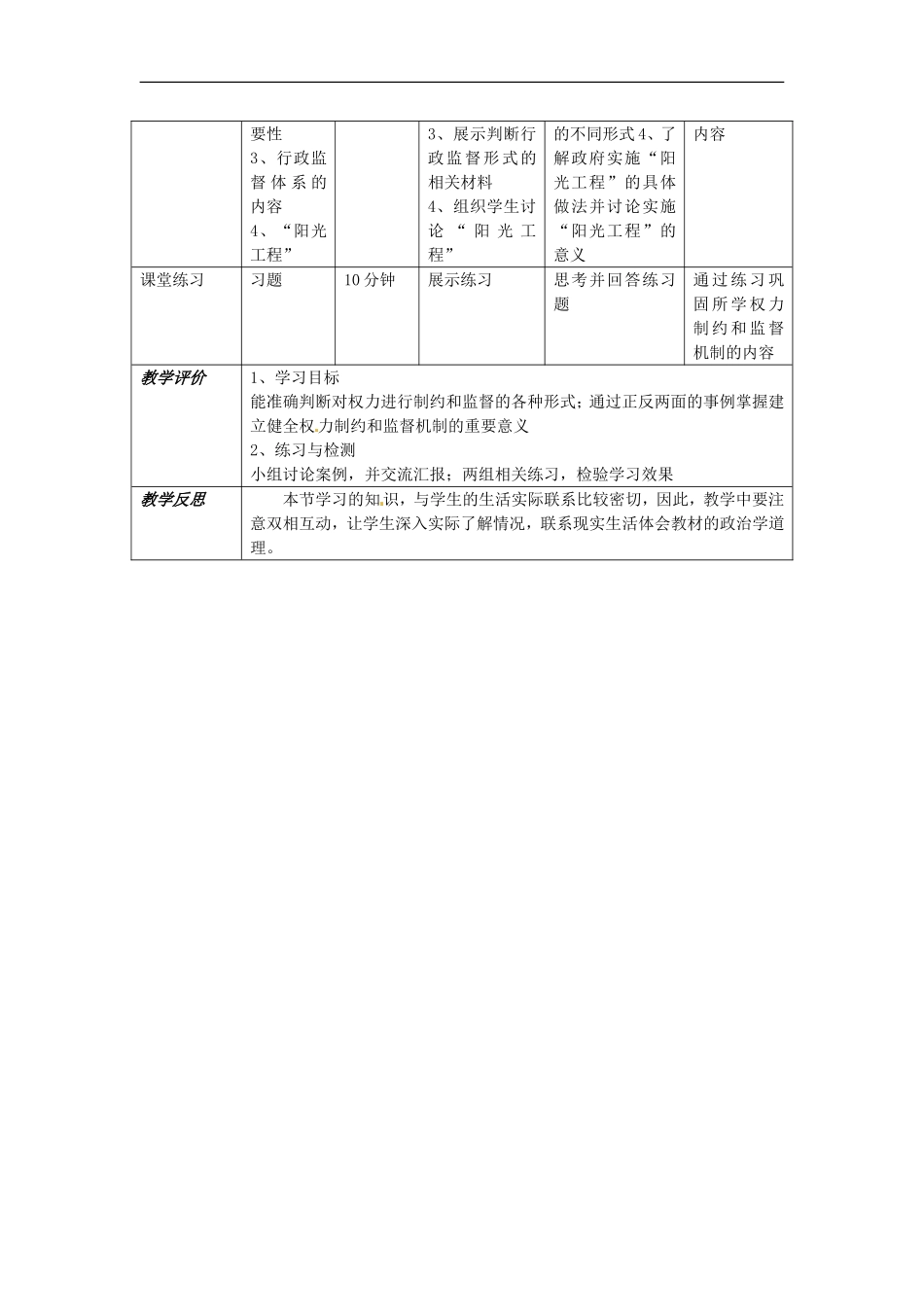 河南省洛阳市第二外国语学校高三政治-权力的行使：需要监督-教案-新人教版_第3页