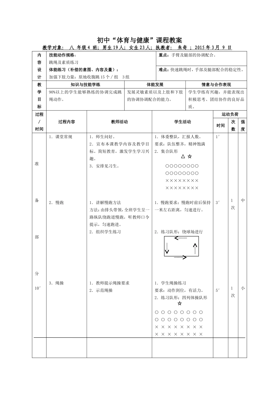 朱奇：跳绳及素质练习_第1页