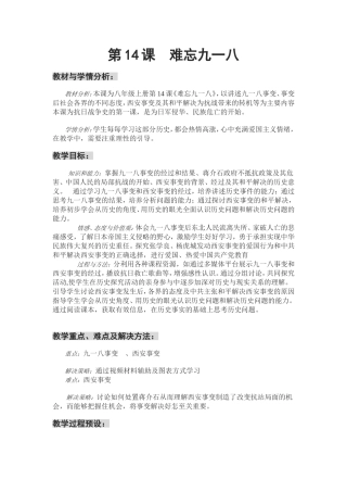 历史(难忘九一八)