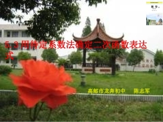 5.3用待定系数法确定二次函数表达式-(2)